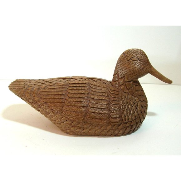 Duck Decoy, Hand Carved Wood Duck - Picture 2 of 6